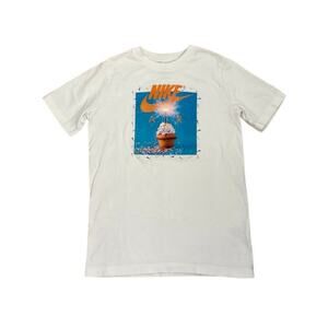 Nike The Nike T White Cupcake Graphic Short Sleeve Shirt Size Youth Large 14/16